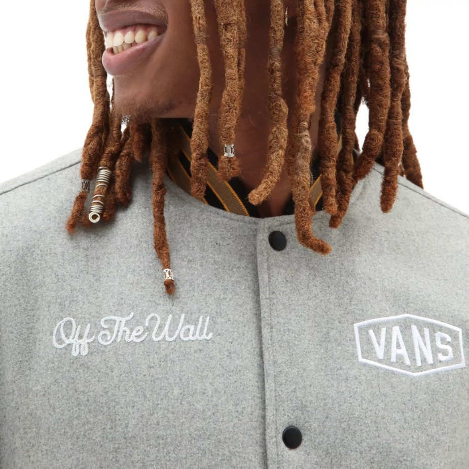 Vans σκακιέρα έρευνα πανεπιστημιακό μπουφάν μαύρο-άσπρο