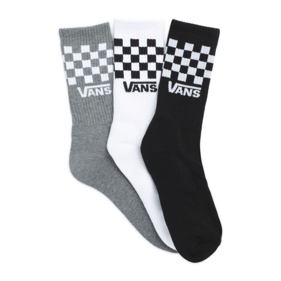 Vans σκακιέρα κάλτσες πληρώματος 3 Pack Size 65-9 Multi