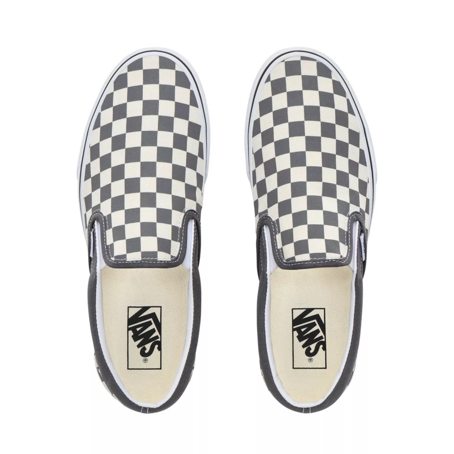 Vans σκακιέρα κλασικά Slip-on παπούτσια γκρι