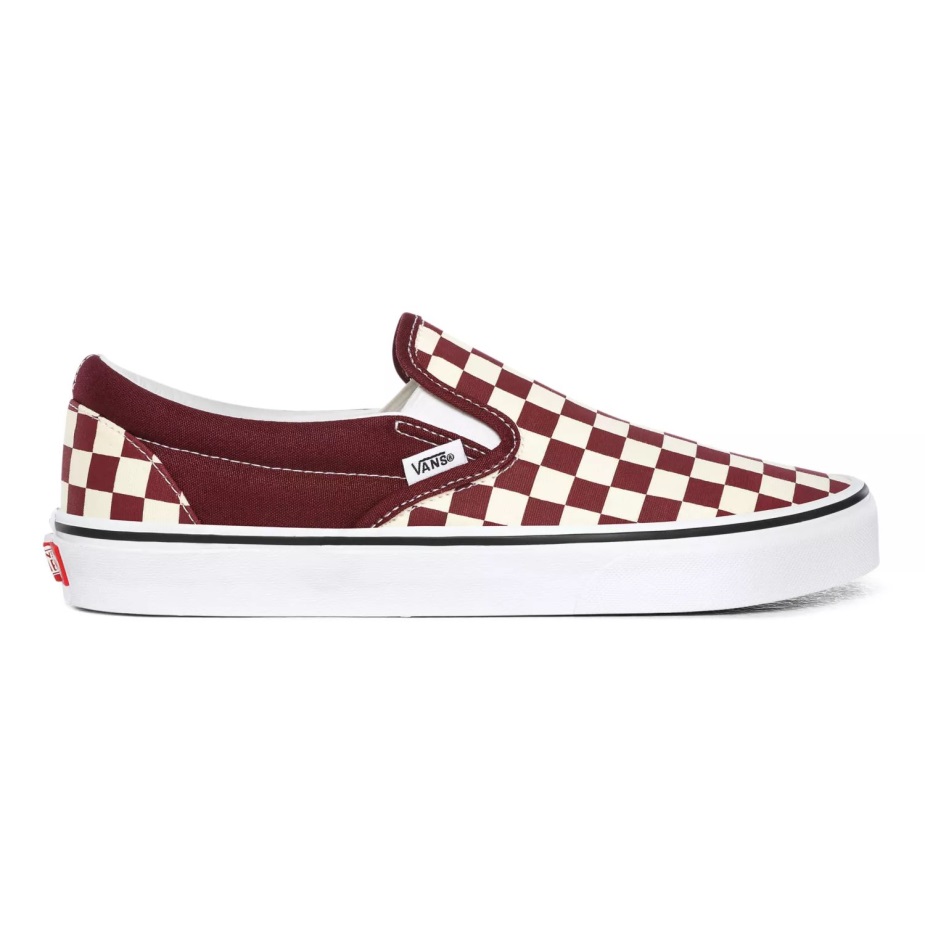 Vans σκακιέρα κλασικά Slip-on παπούτσια κόκκινο