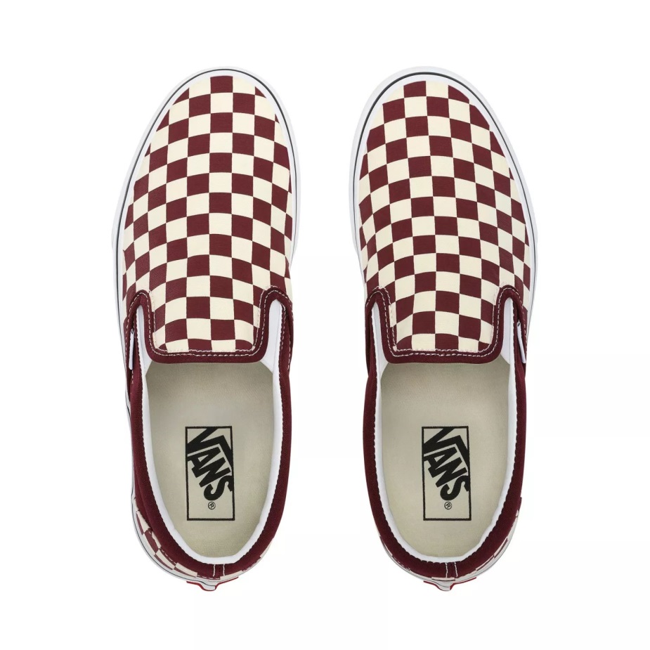 Vans σκακιέρα κλασικά Slip-on παπούτσια κόκκινο