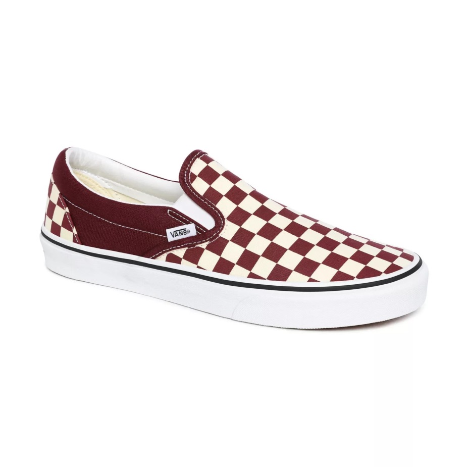 Vans σκακιέρα κλασικά Slip-on παπούτσια κόκκινο