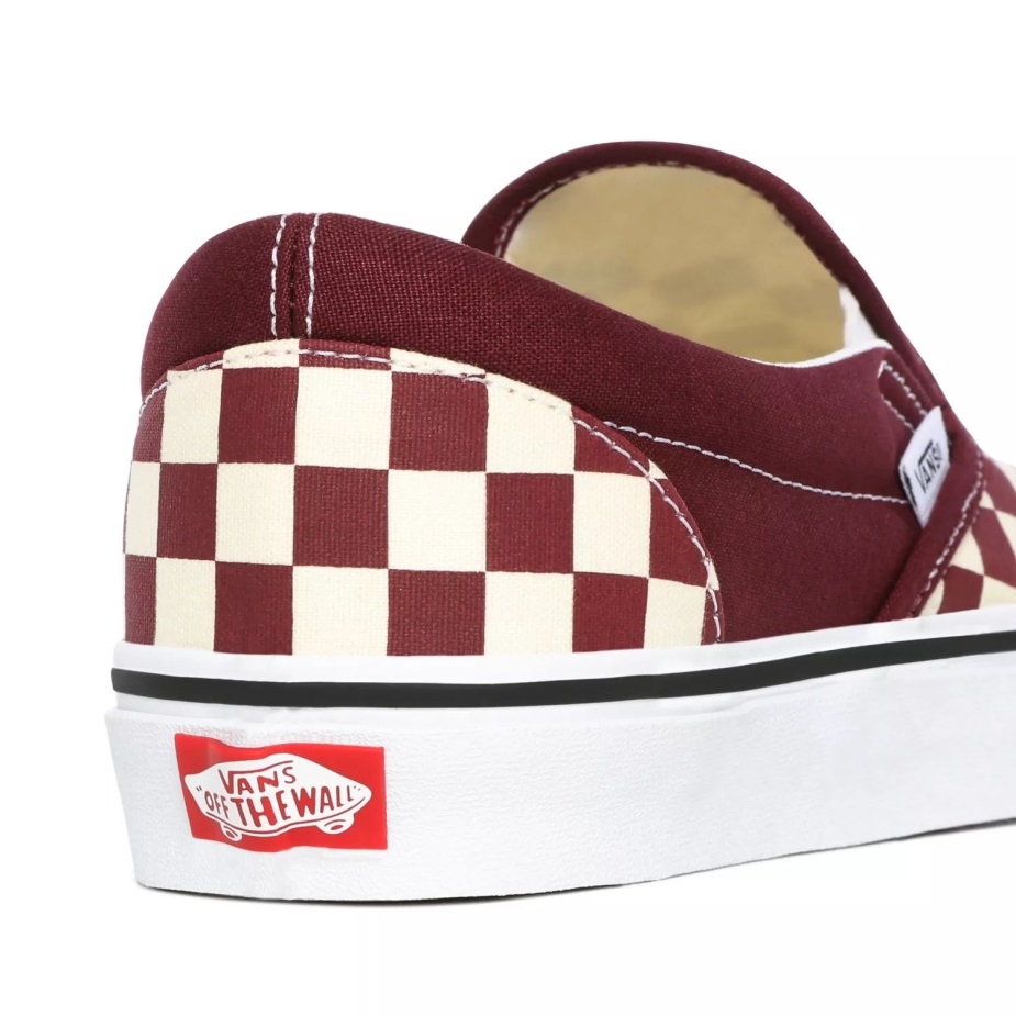 Vans σκακιέρα κλασικά Slip-on παπούτσια κόκκινο