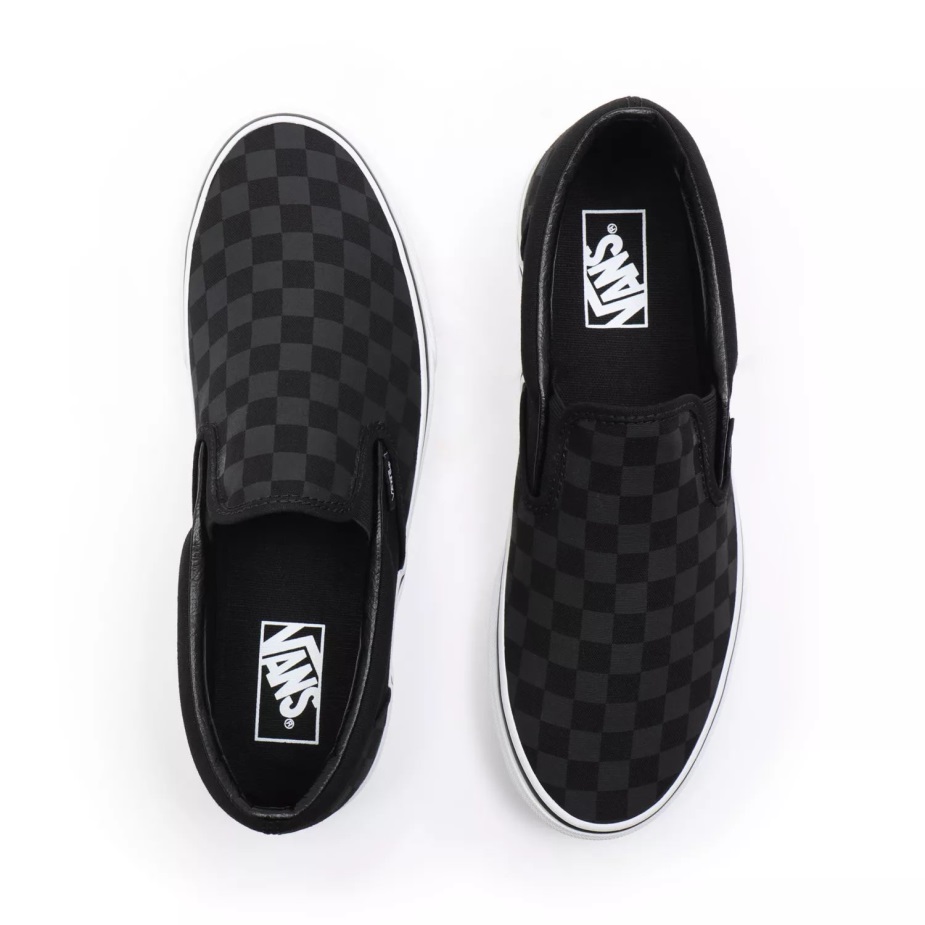 Vans σκακιέρα κλασικά Slip-on παπούτσια μαύρα