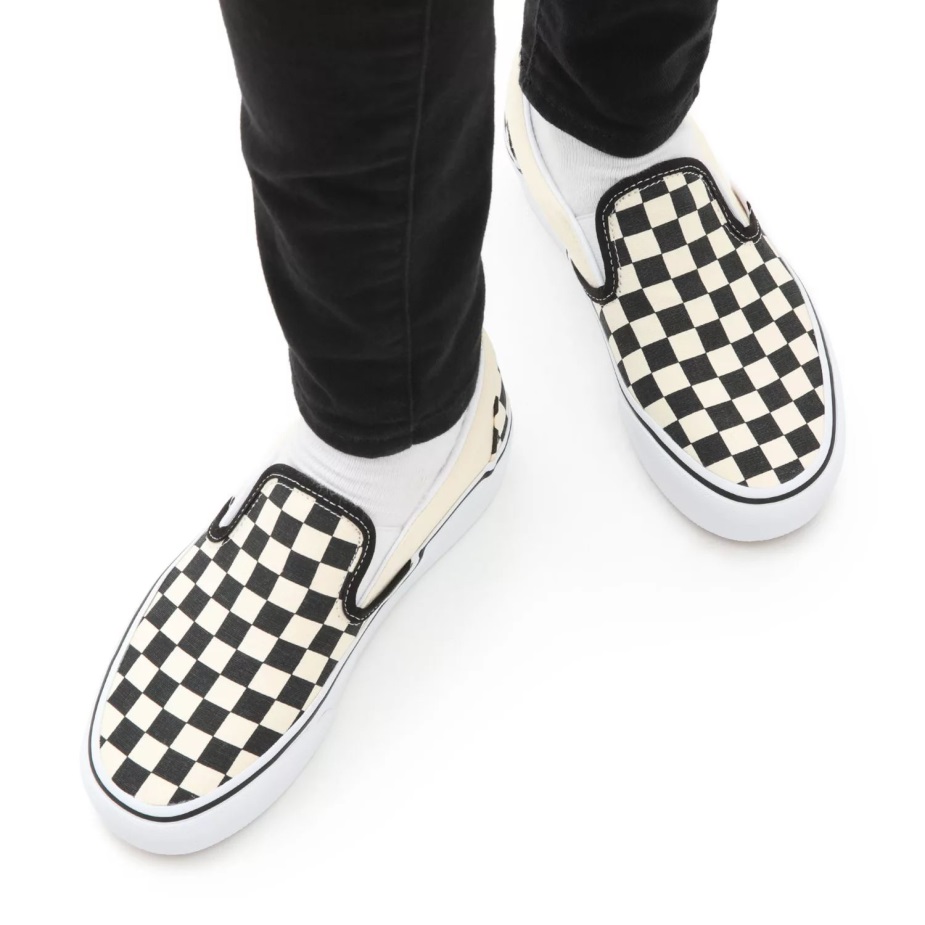 Vans σκακιέρα κλασικά Slip-on παπούτσια με πλατφόρμα μαύρο-άσπρο