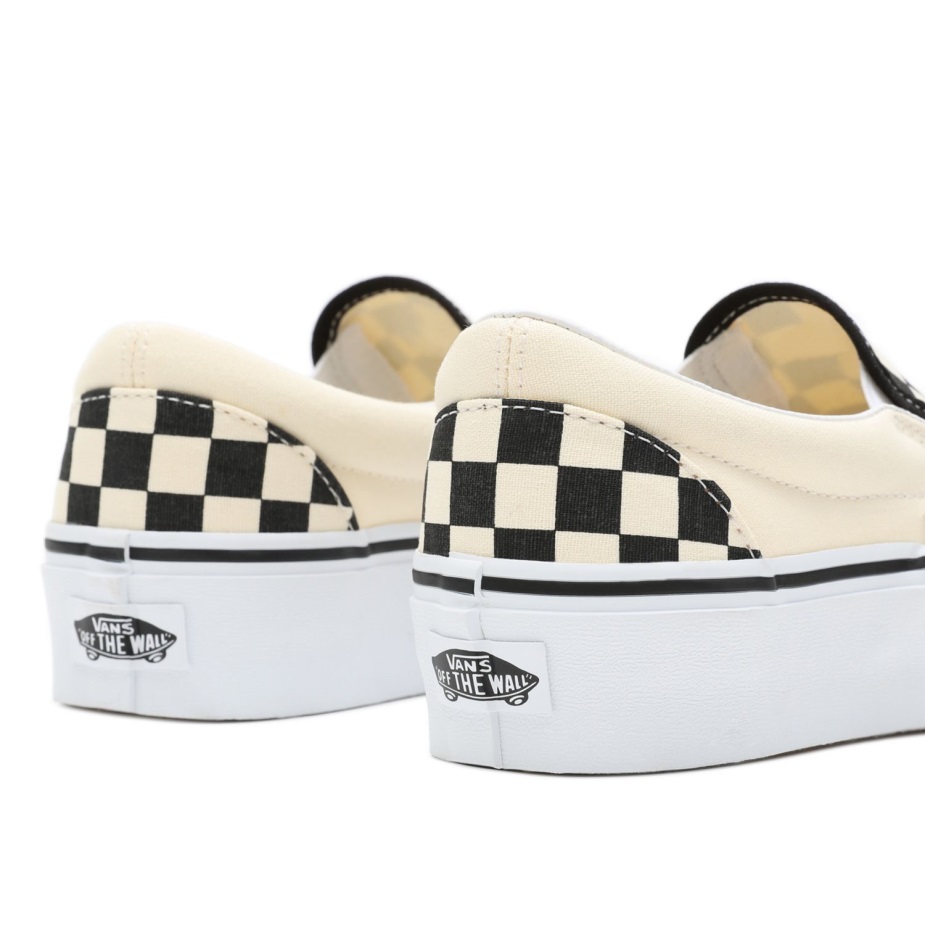Vans σκακιέρα κλασικά Slip-on παπούτσια με πλατφόρμα μαύρο-άσπρο