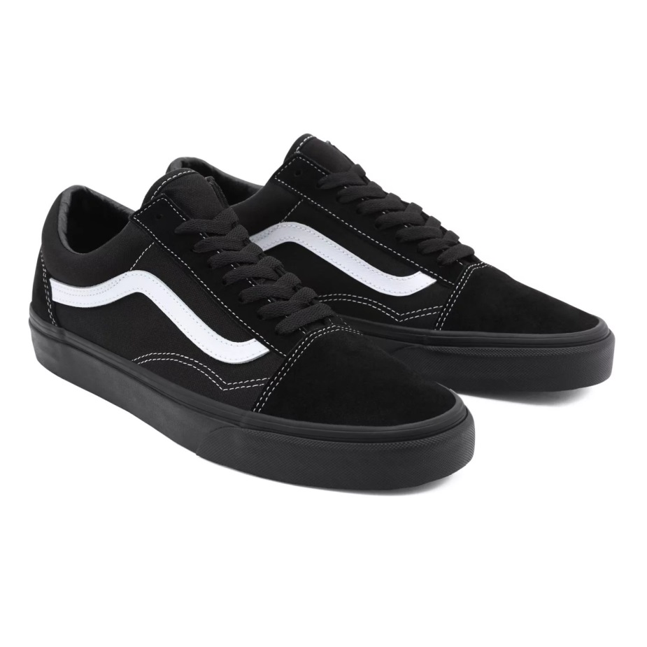 Vans σουέντ/καμβά παλιά Skool παπούτσια μαύρα