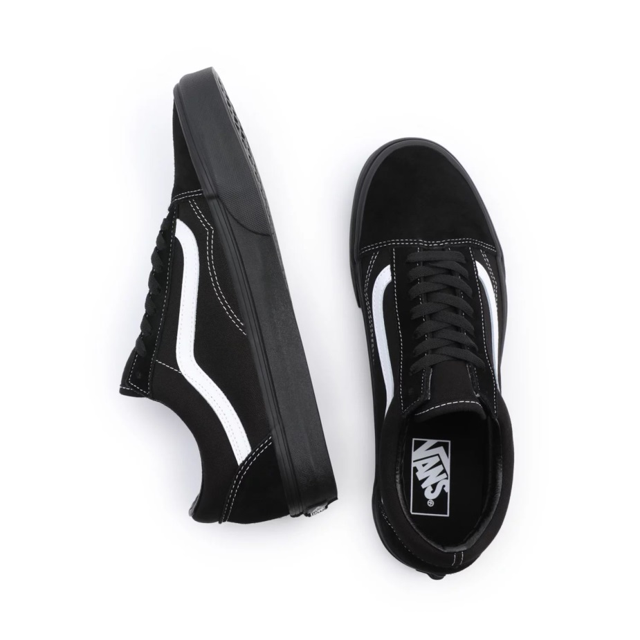 Vans σουέντ/καμβά παλιά Skool παπούτσια μαύρα