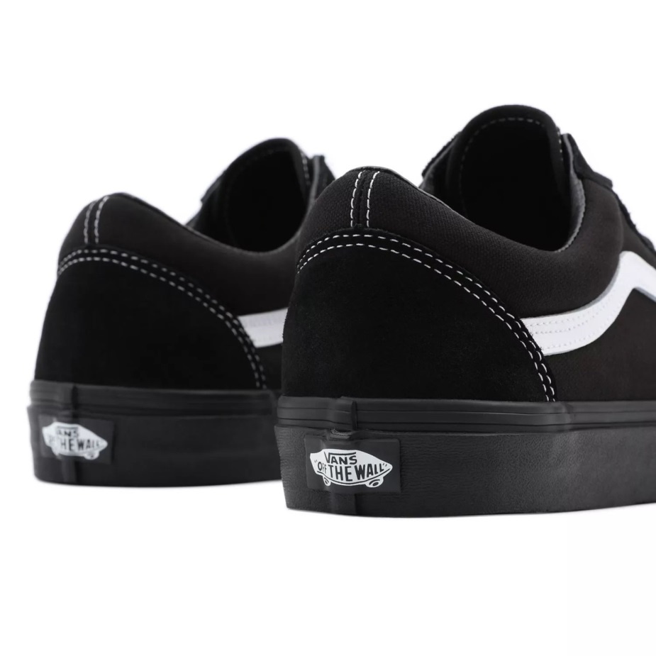 Vans σουέντ/καμβά παλιά Skool παπούτσια μαύρα