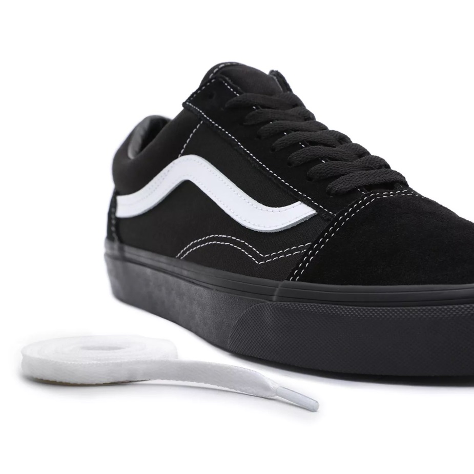 Vans σουέντ/καμβά παλιά Skool παπούτσια μαύρα