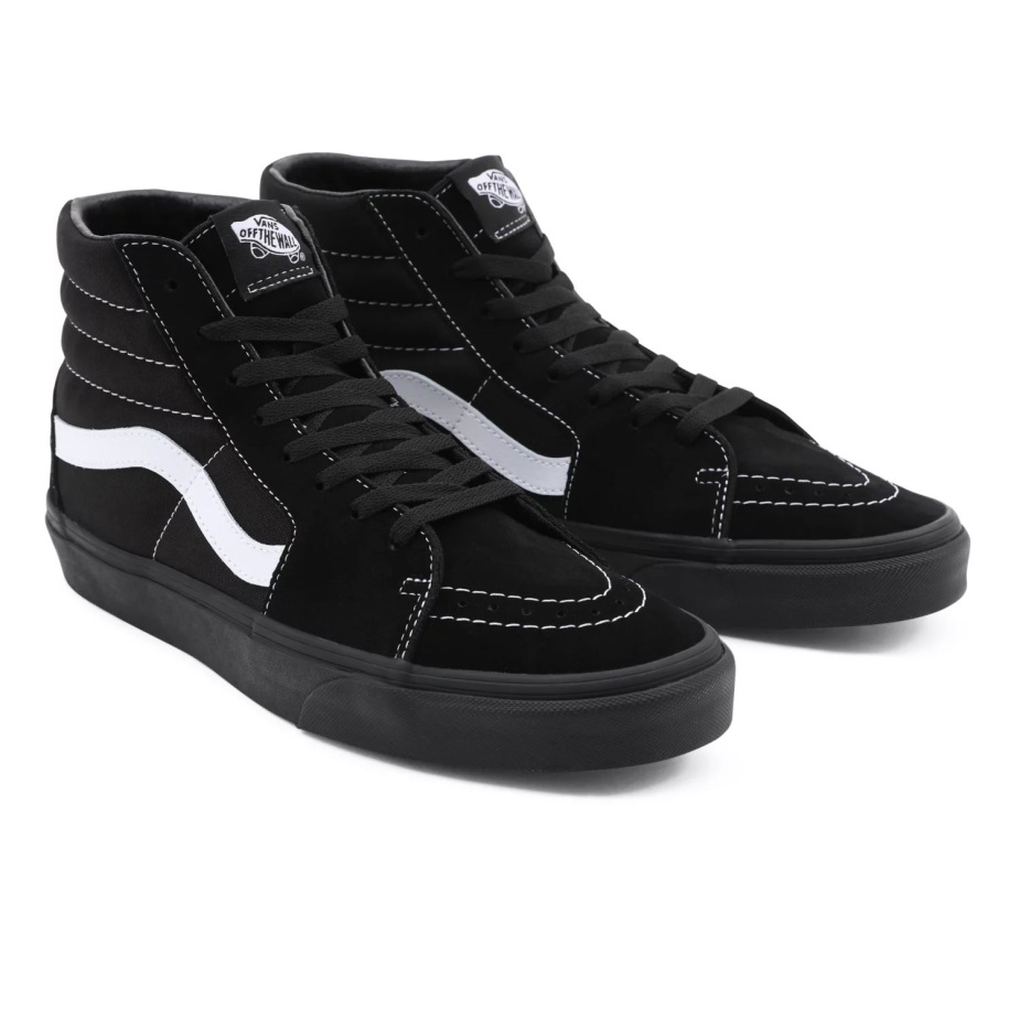 Vans σουέντ/καμβά παπούτσια Sk8-hi μαύρα