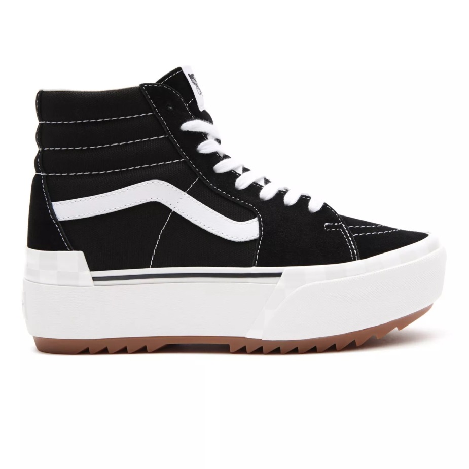 Vans σουέτ/καμβάς Sk8-hi στοιβαγμένα παπούτσια μαύρα