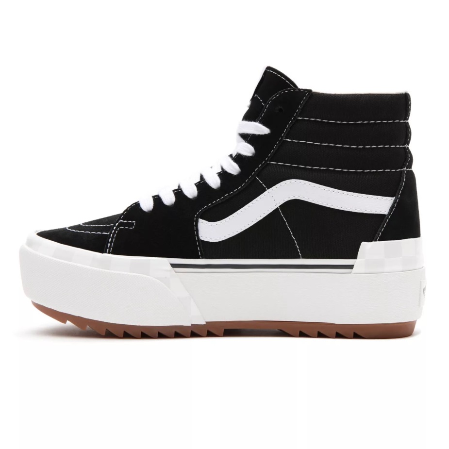 Vans σουέτ/καμβάς Sk8-hi στοιβαγμένα παπούτσια μαύρα