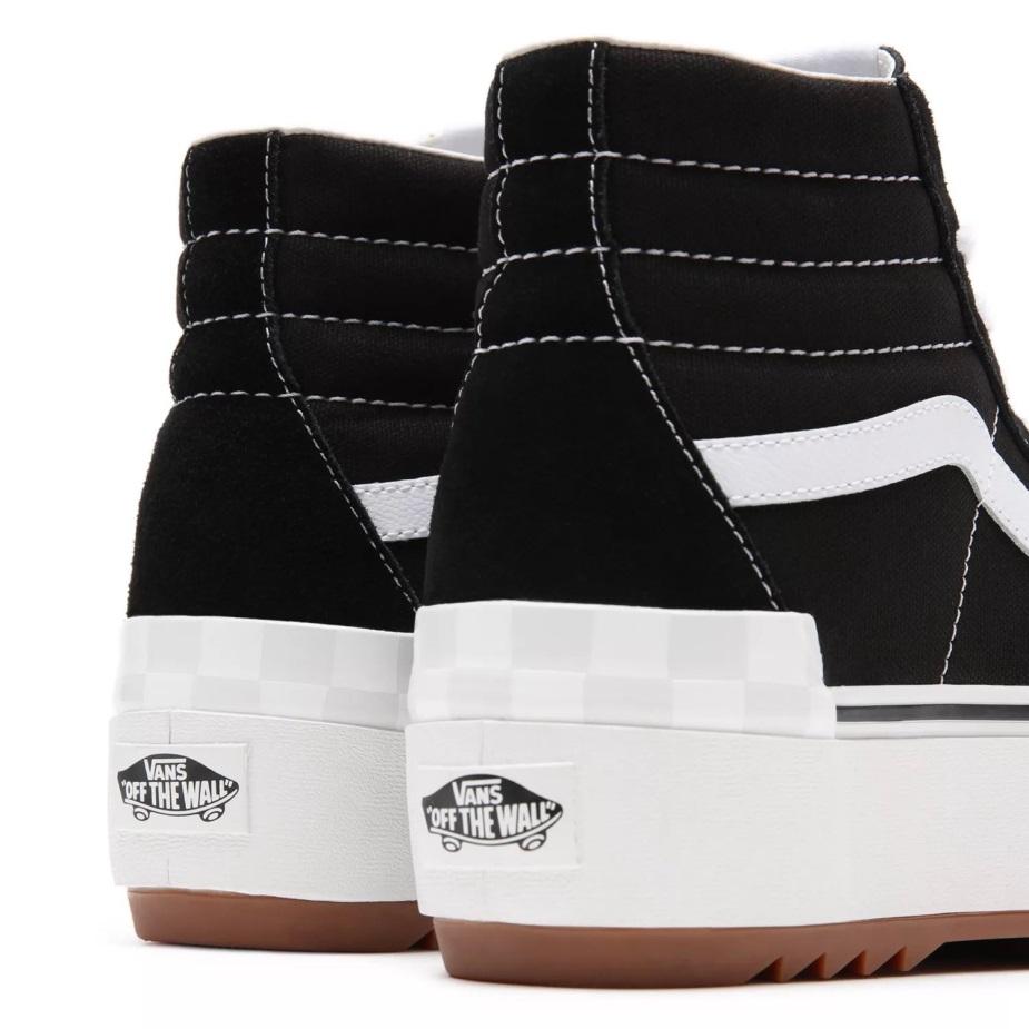 Vans σουέτ/καμβάς Sk8-hi στοιβαγμένα παπούτσια μαύρα