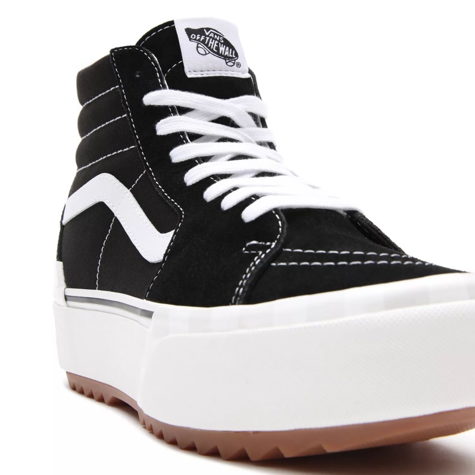 Vans σουέτ/καμβάς Sk8-hi στοιβαγμένα παπούτσια μαύρα