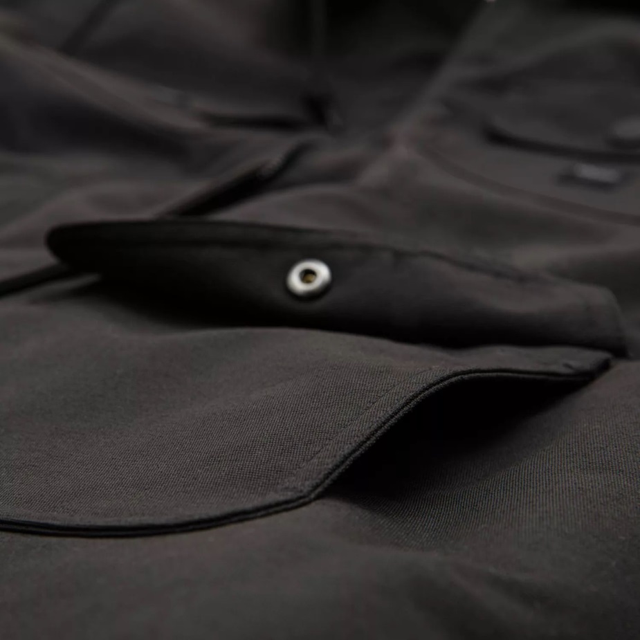 Vans τρυπάνι μακρύ παλτό αγγαρείας Mte μαύρο