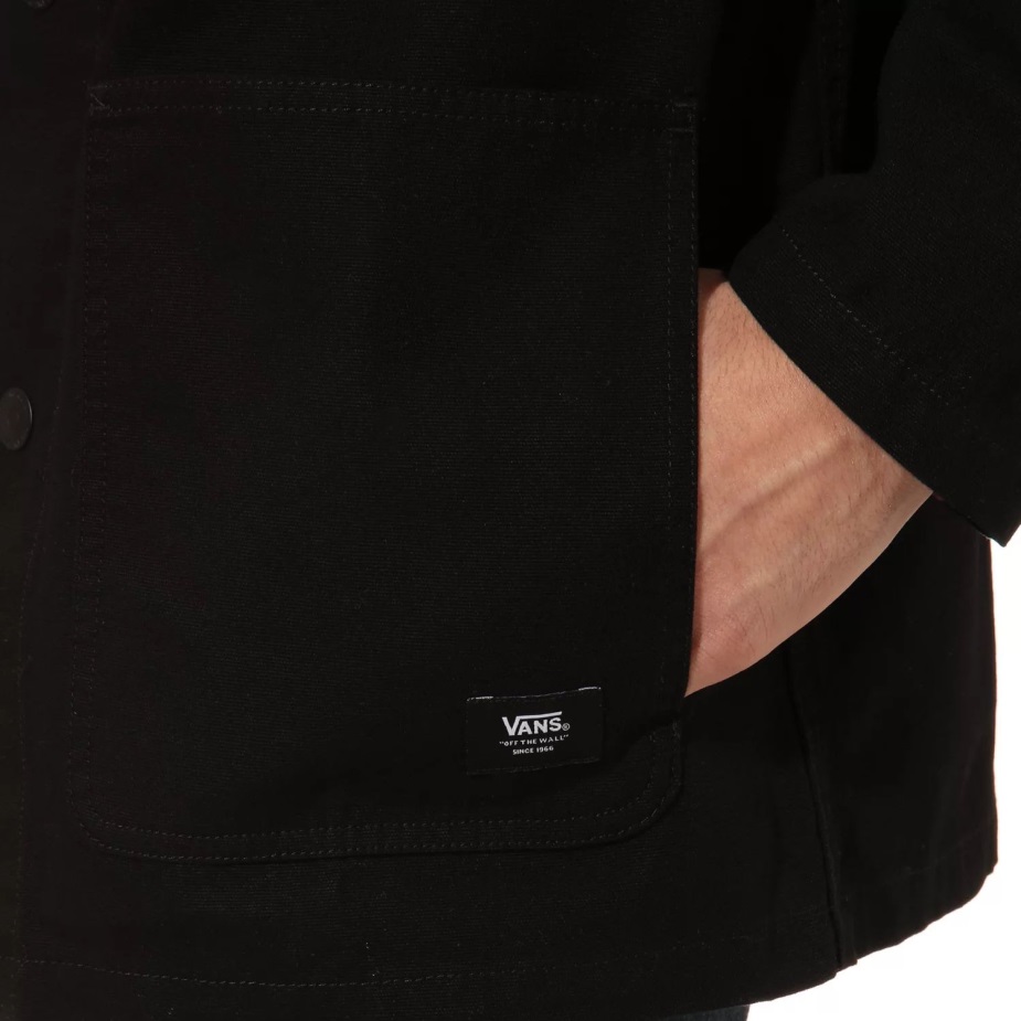 Vans τρυπάνι παλτό αγγαρεία μαύρο