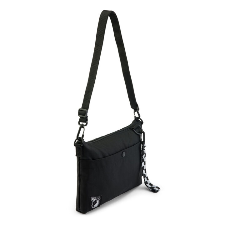 Vans τσάντα χιαστί με φερμουάρ μαύρο