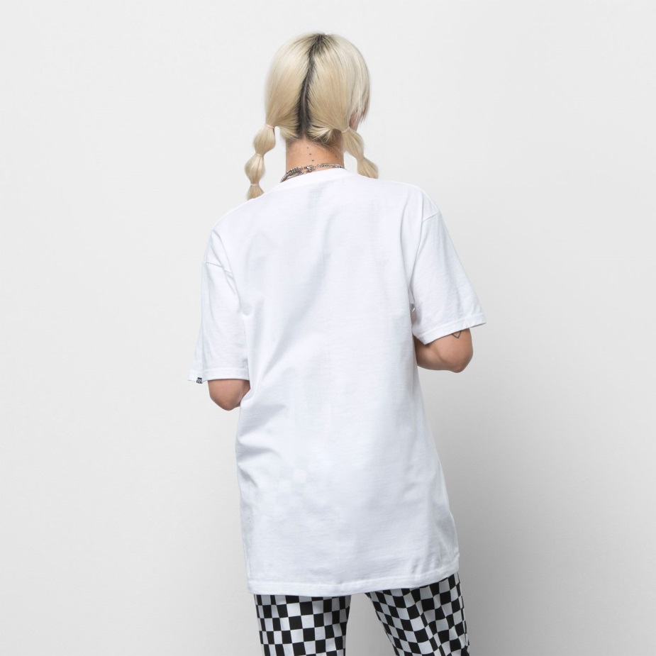 Vans τύπου ρετρό λογότυπο μπλουζάκι λευκό