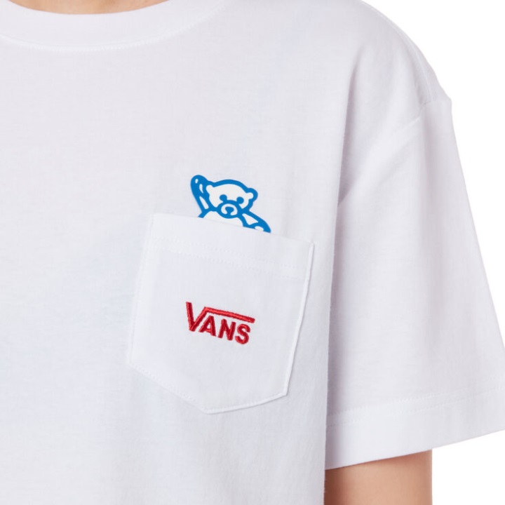 Vans φέρει ενσωματωμένη τσέπη μπλουζάκι λευκό