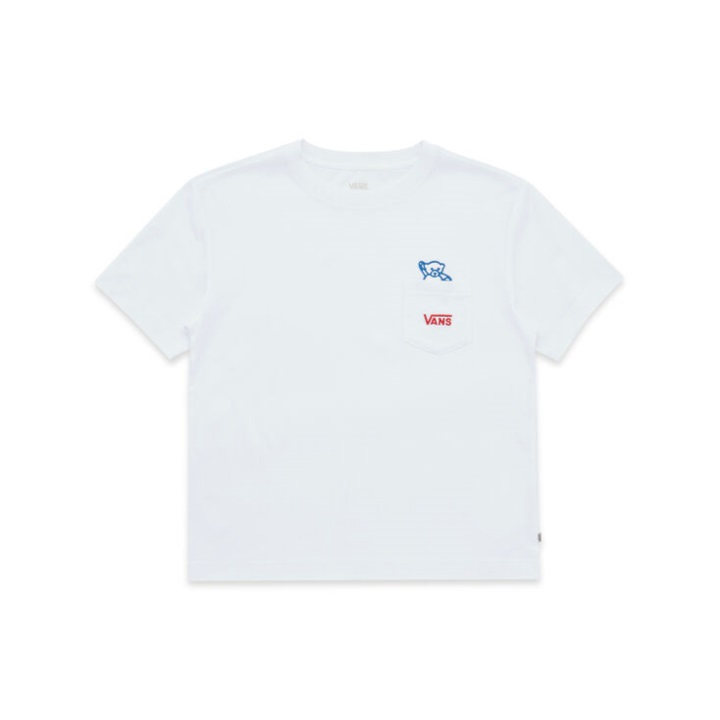 Vans φέρει ενσωματωμένη τσέπη μπλουζάκι λευκό