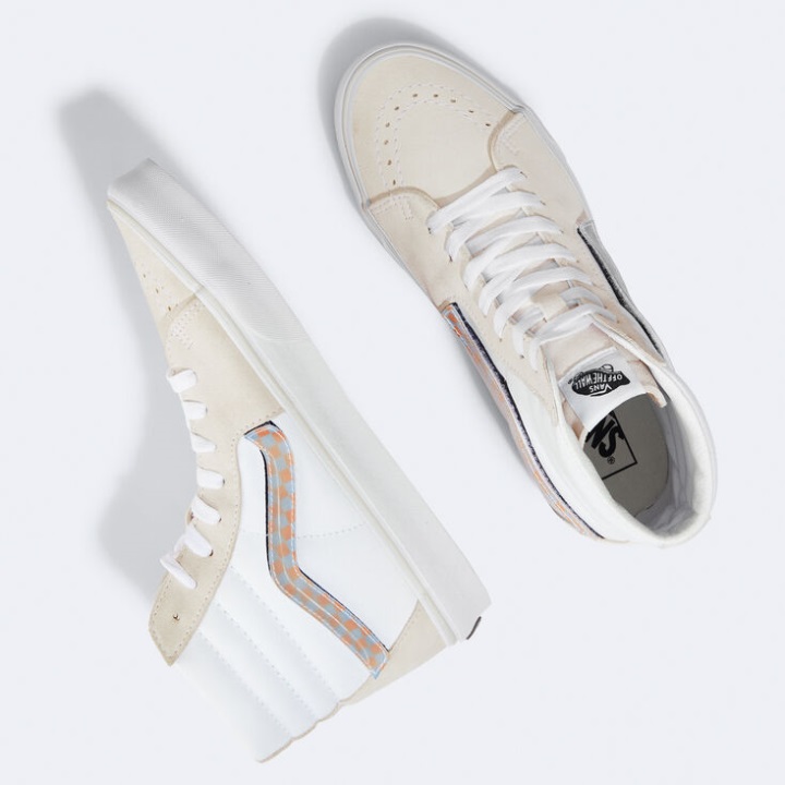 Vans φακοειδές πλαϊνό ριγέ Sk8-hi Blanc De Blanc-true White