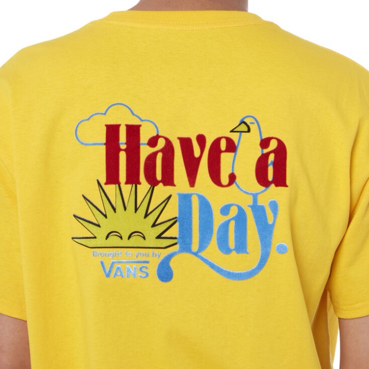 Vans ωραίο πρωινό μπλουζάκι λεμόνι χρώμιο