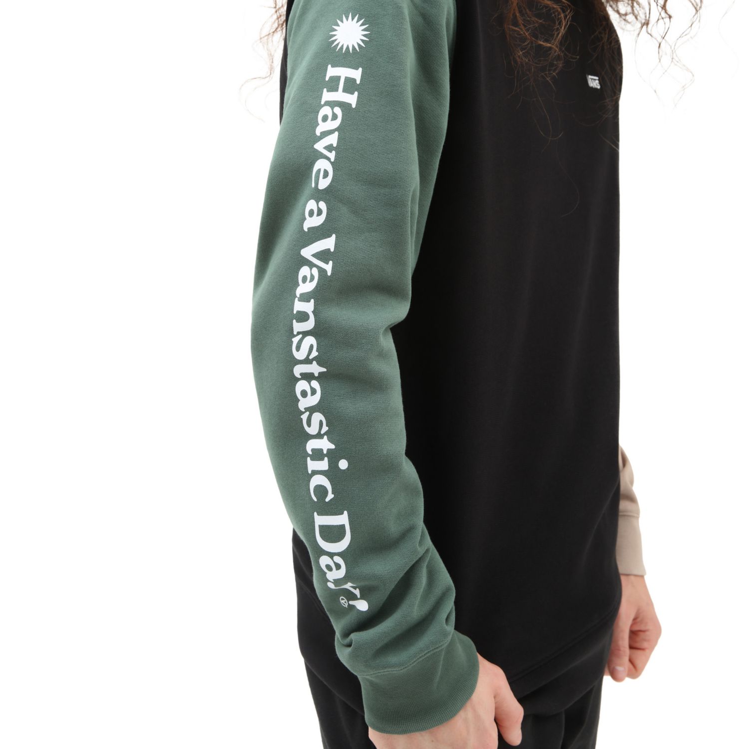 Vanstastic απέναντι μακρυμάνικο μπλουζάκι μαύρο-πράσινο