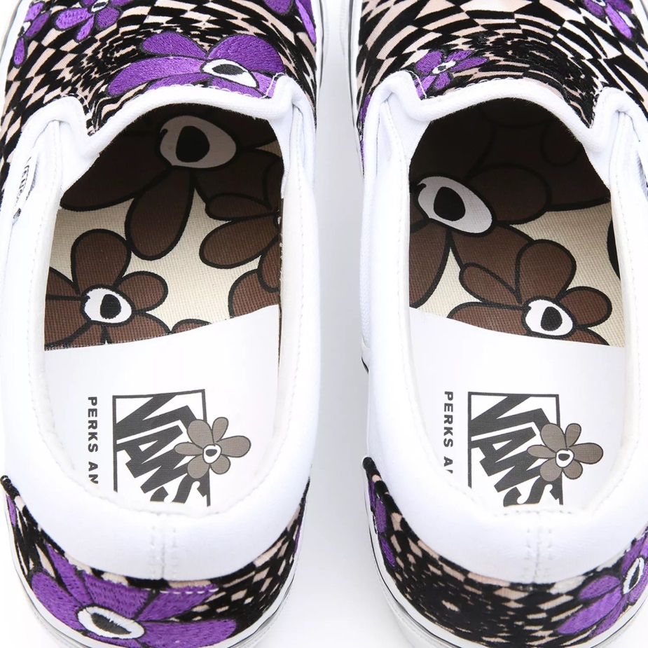 Vault By Vans X Perks και Mini Og Classic Slip-on Lx παπούτσια λευκό-καφέ