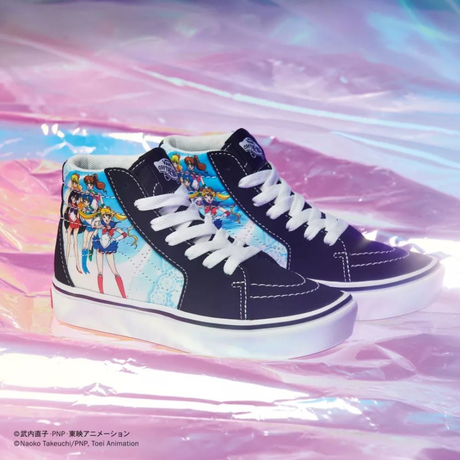 παιδικά βαν X όμορφος φύλακας Sailor Moon Comfycush Sk8-hi παπούτσια (4-8 ετών) μαύρα