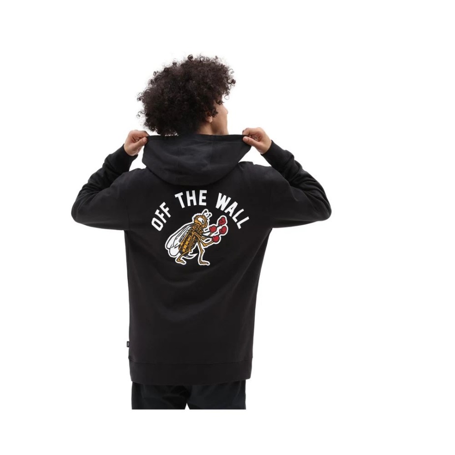 βανάκια σκακιέρας έρευνας πουλόβερ με κουκούλα μαύρο