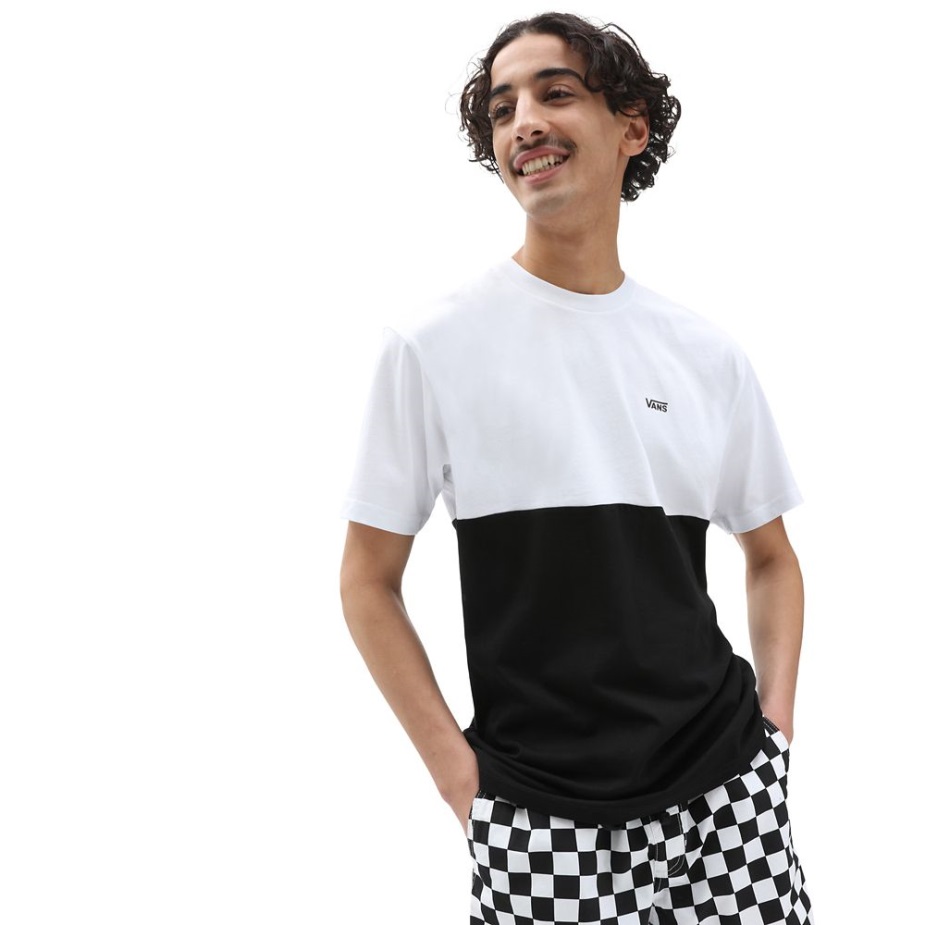 Vans Colorblock T-shirt μαύρο-άσπρο