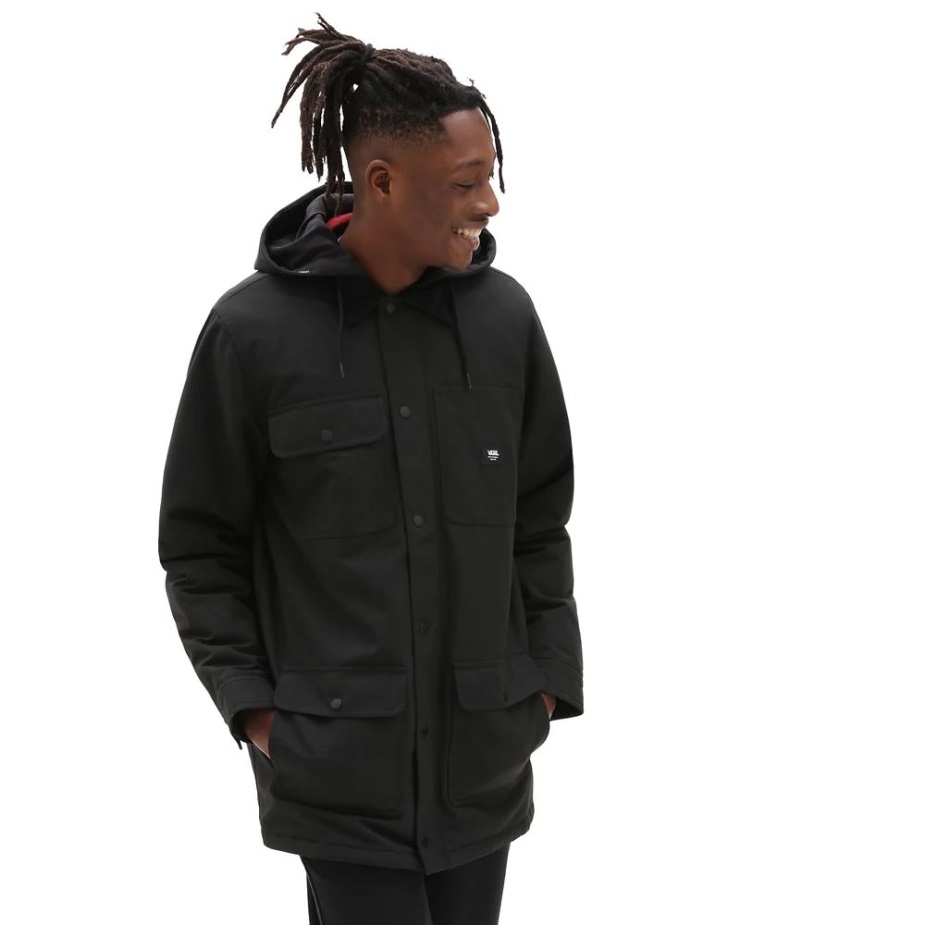 φορτηγά τρυπάνι παλτό μακρύ Mte-1 μαύρο