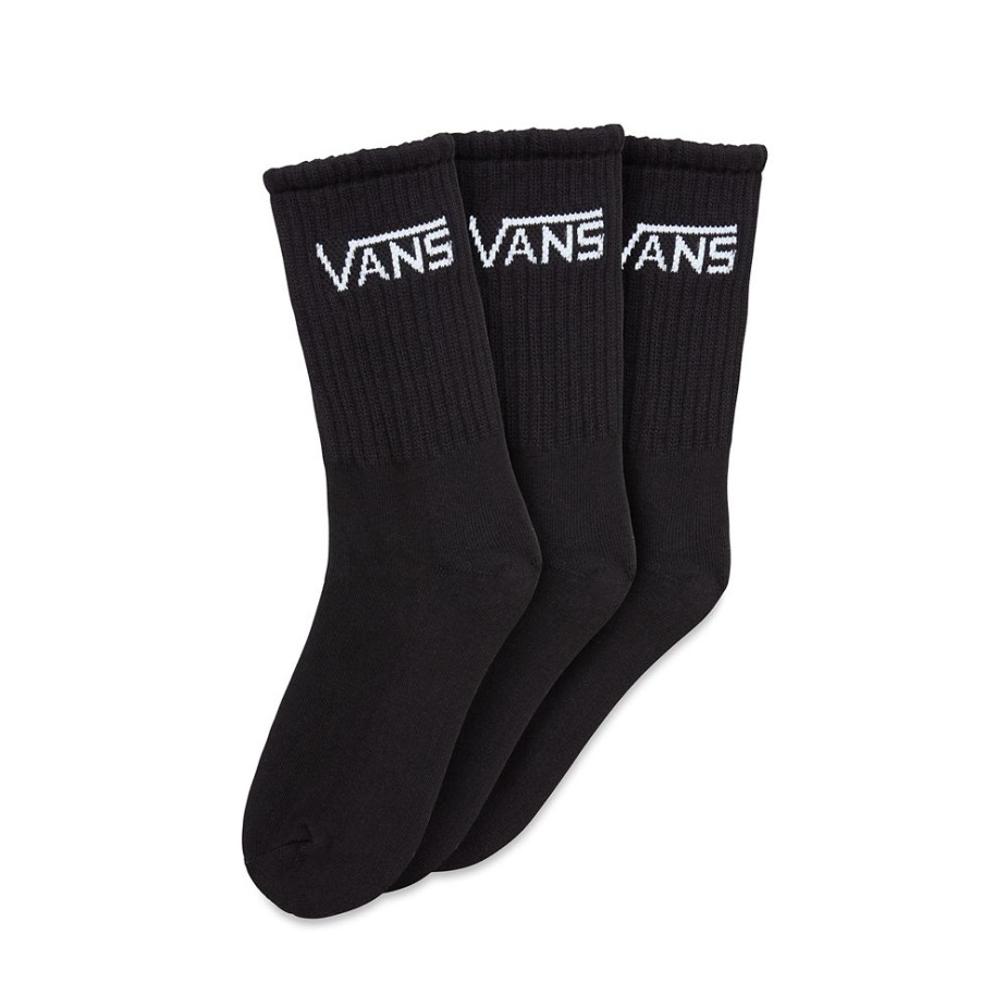 Vans παιδικές κλασικές κάλτσες πληρώματος (3 ζευγάρια 8-14 ετών) μαύρες