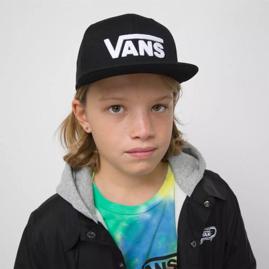 Vans Kids Drop V καπέλο Snapback (8-14 ετών) μαύρο-άσπρο