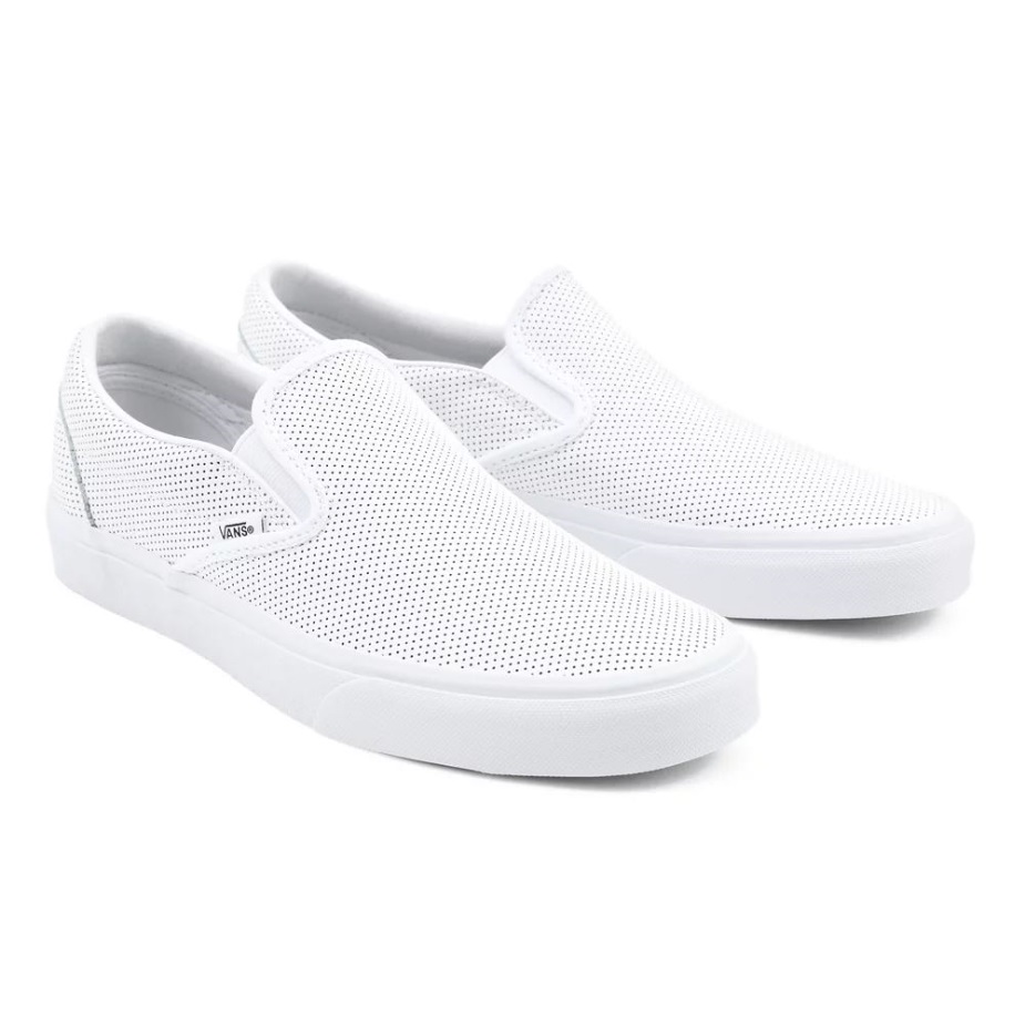 Vans Perf δερμάτινα κλασικά Slip-on παπούτσια λευκό