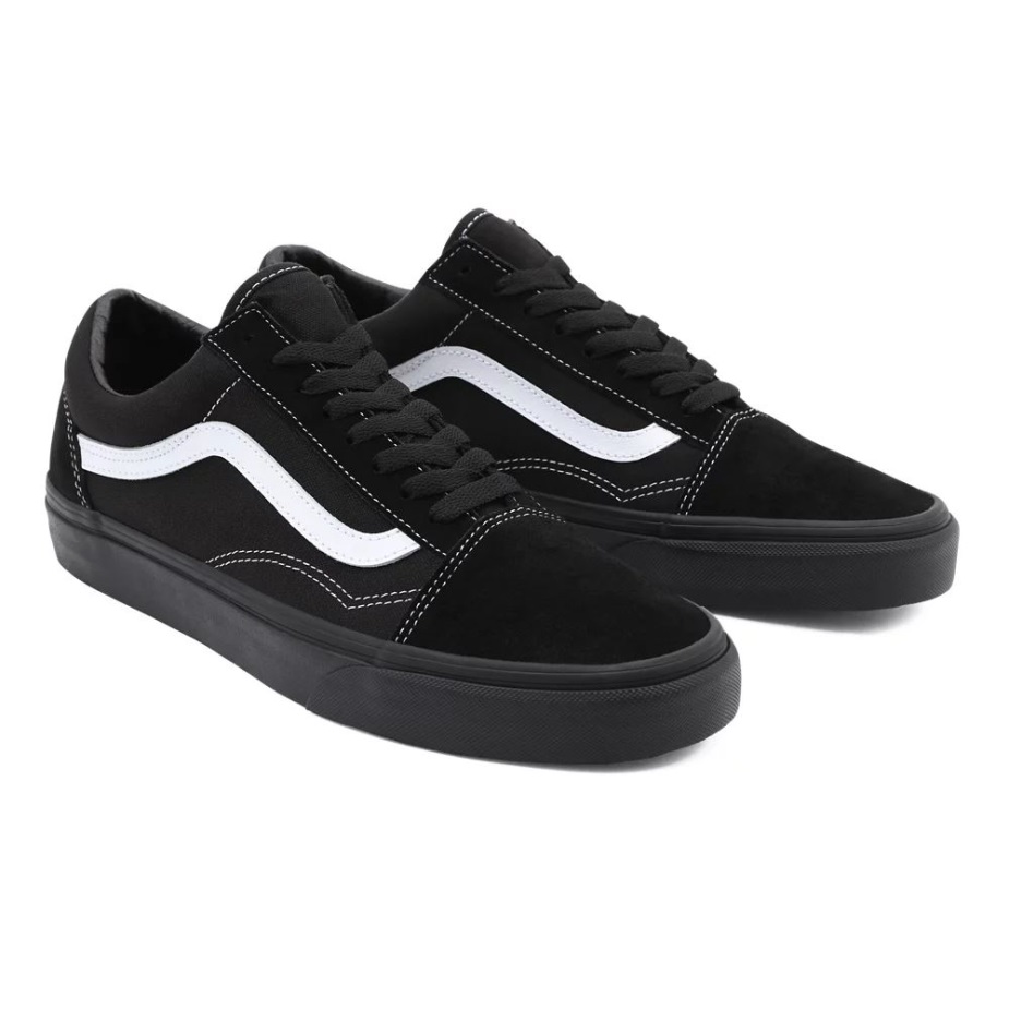 Vans σουέντ/καμβά παλιά Skool παπούτσια μαύρα