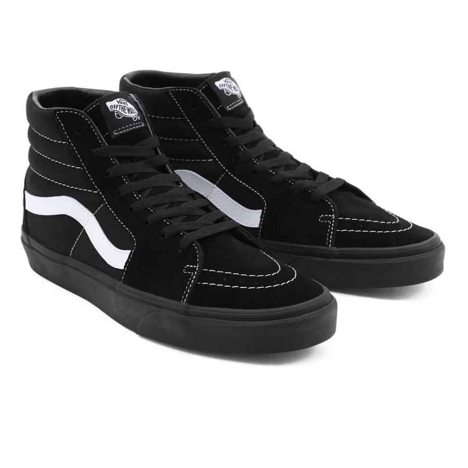 Vans σουέντ/καμβά παπούτσια Sk8-hi μαύρα