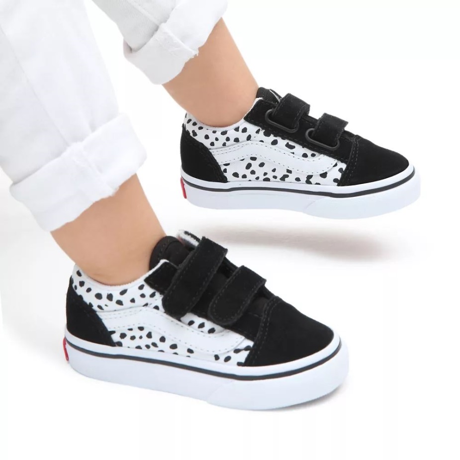 Vans νήπιο παλιό Skool V παπούτσια (1-4 ετών) μαύρο-άσπρο