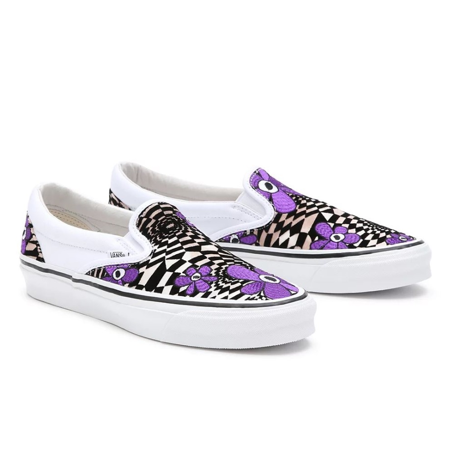 Vault By Vans X Perks και Mini Og Classic Slip-on Lx παπούτσια λευκό-καφέ