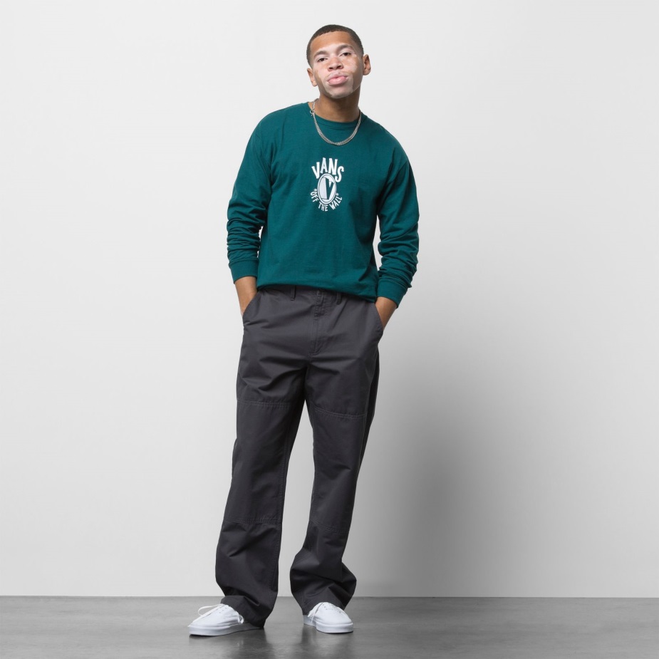 Vans αυθεντικό Chino χαλαρό παντελόνι διπλό γόνατο άσφαλτο