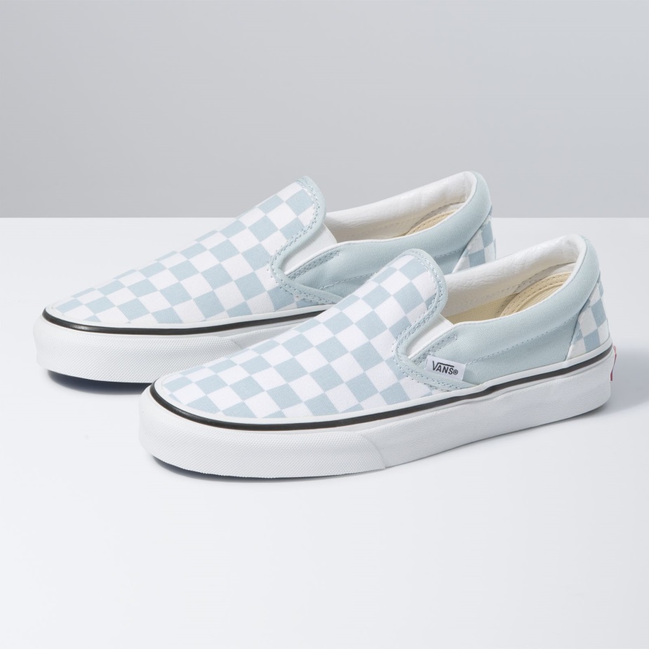 βανάκια σκακιέρα Slip-on Baby Blue-true White