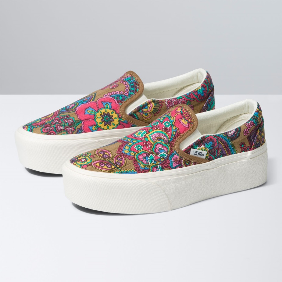 Vans Classic Slip-on Stackform Paisley Bloom καφέ καπνού