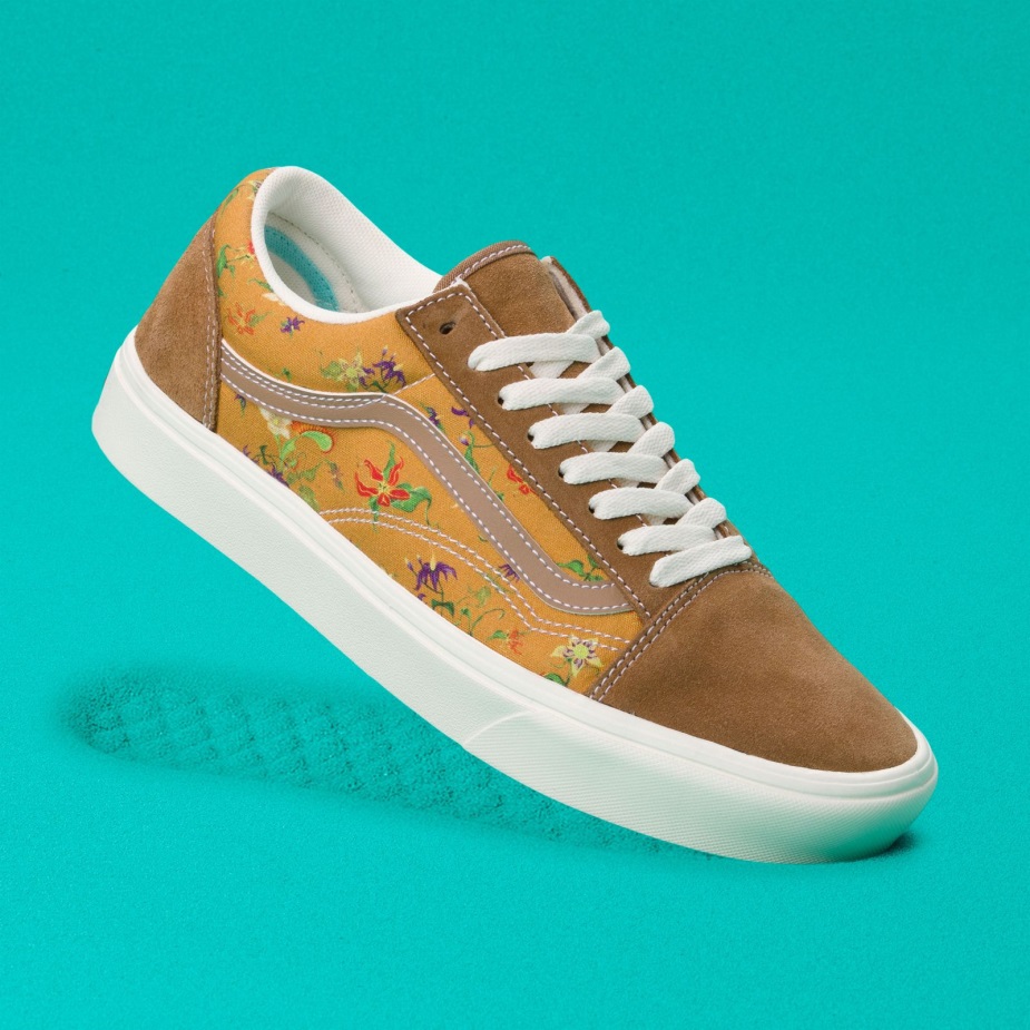 Vans Comfycush παλιό Skool μοιραίο Floral χρυσοκαφέ
