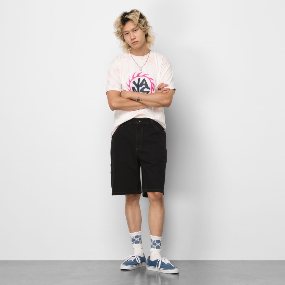 Vans τρυπάνι αγγαρεία χαλαρό τζιν 22" κοντό μαύρο