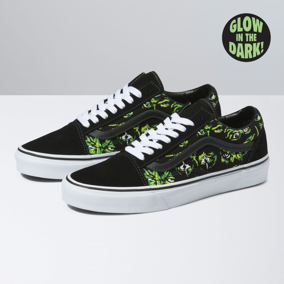 Vans μάτια στο σκοτεινό παλιό Skool Black-multi