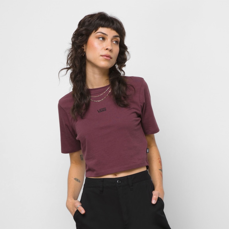 φορτηγά που πετούν V Crop Crew Sport Tee Catawba Grape