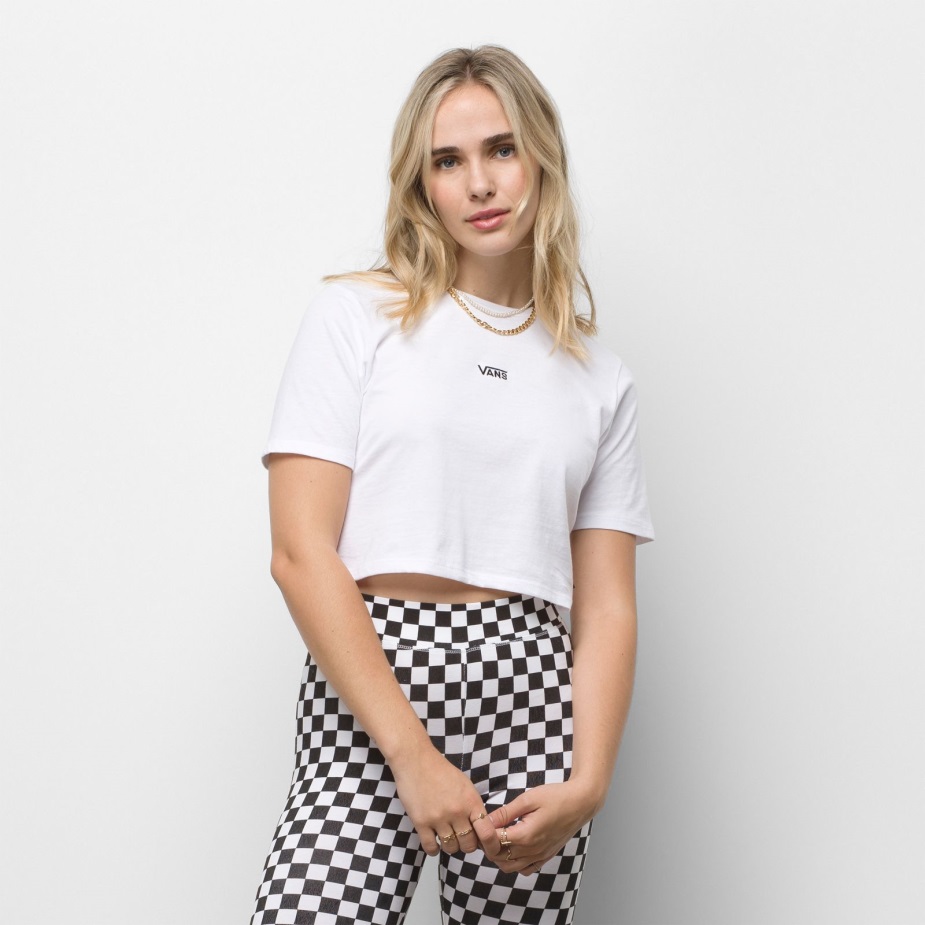 φορτηγά που πετούν V Crop Crew Sport Tee λευκό