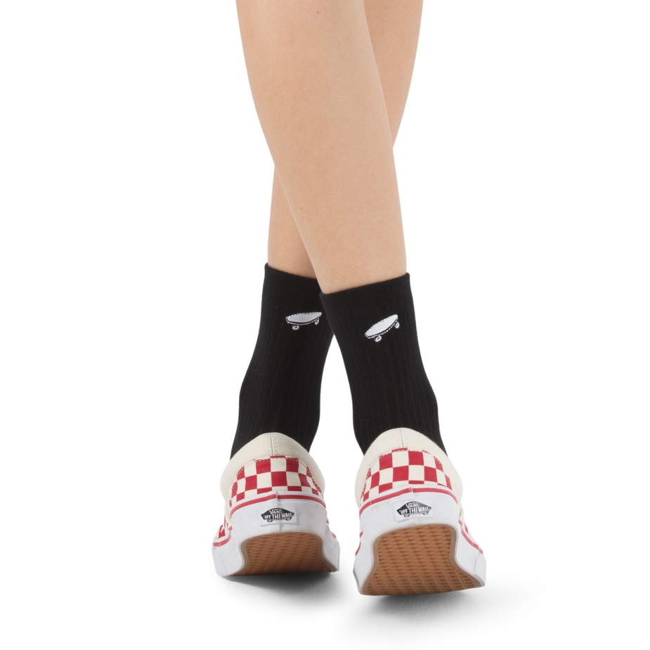 Vans Kickin It Crew κάλτσα μεγέθους 6,5-10 μαύρη