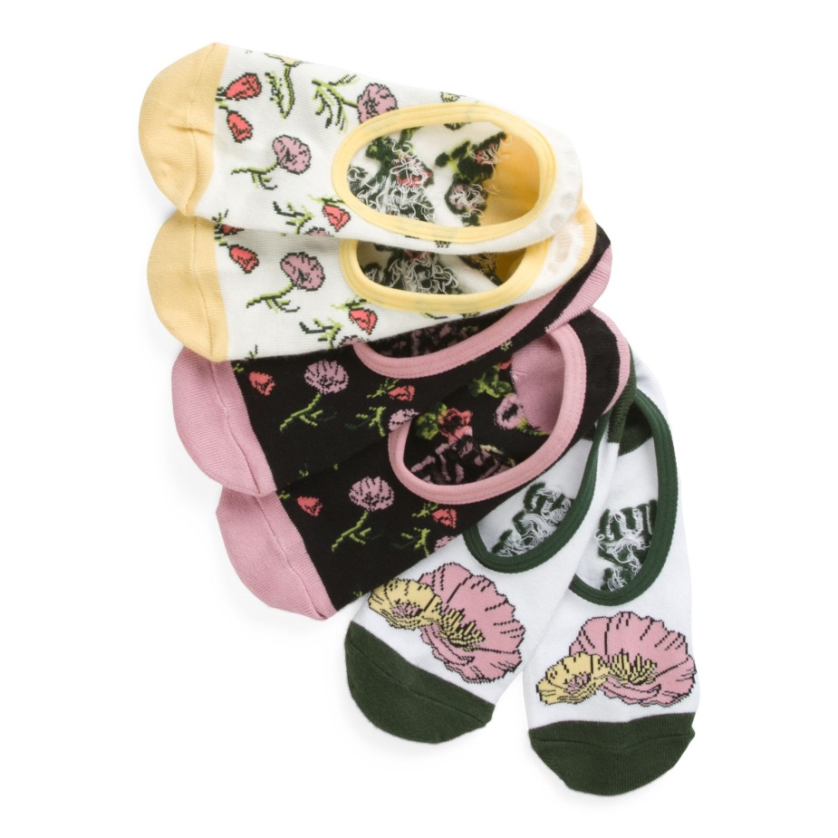 Vans παιδικά παπαρούνα Ditsy Canoodle κάλτσα 3 πακέτο 1-6 λιλά